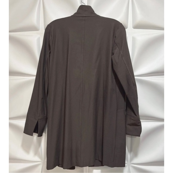 Eileen Fisher Sz XS Gray Longline Cardigan Jacket & Pull On Stretch Pant 2pc Set - Picture 6 of 8